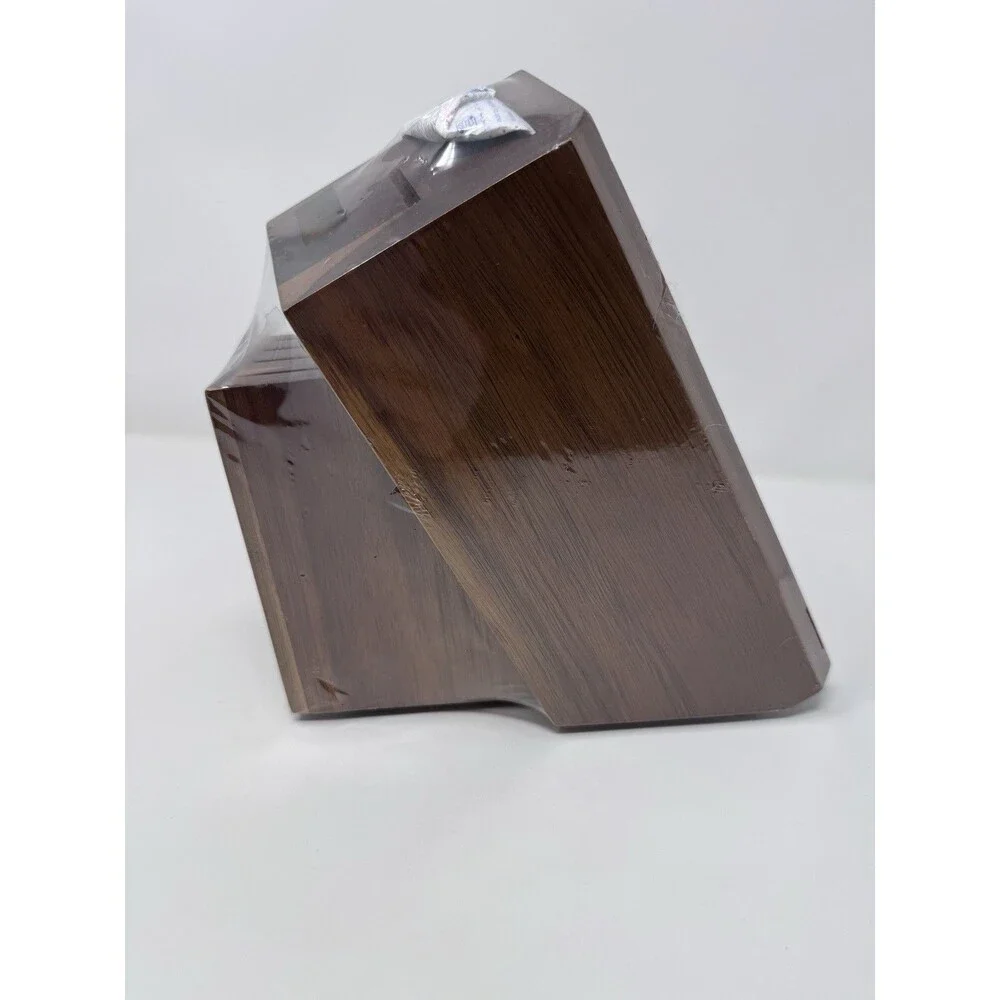 NEW Cangshan Solid Walnut Knife Block 10 Slot 